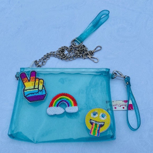 BARI LYNN**Blue Clear Adorable Emoji Bag - Picture 2 of 4